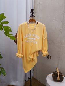 [봄신상 무배] 이스트 빈티지 컷팅 오버핏 긴팔 티셔츠