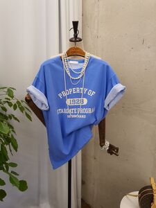 [봄신상 무배] 네이카 레터링 피그먼트 라운드 반팔 티셔츠